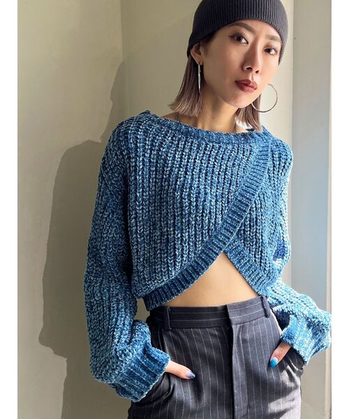 EMODA（エモダ）の「モールクロスニット（ニット/セーター・レディース・ブラック/グレー/アイボリー/ブルー・FREE）」の13枚目の写真