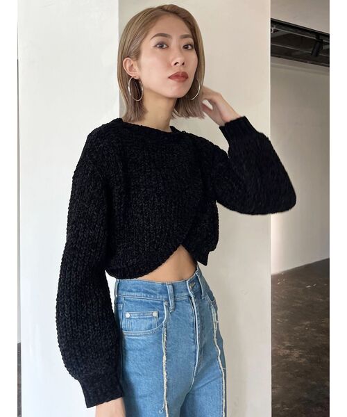 EMODA（エモダ）の「モールクロスニット（ニット/セーター・レディース・ブラック/グレー/アイボリー/ブルー・FREE）」の16枚目の写真