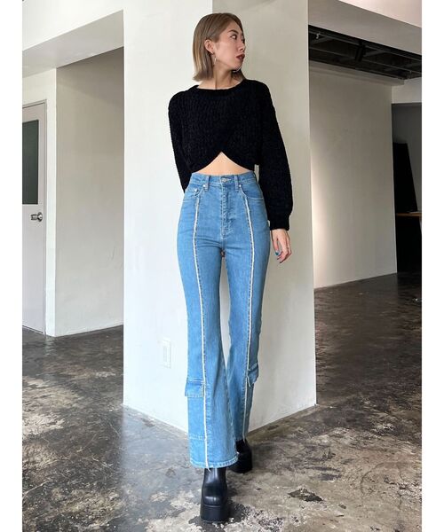 EMODA（エモダ）の「モールクロスニット（ニット/セーター・レディース・ブラック/グレー/アイボリー/ブルー・FREE）」の19枚目の写真