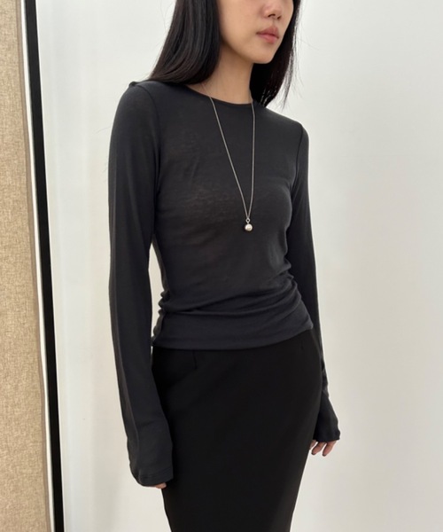 テンセル ウール スモーク シアーロンT（Tシャツ/カットソー）｜Didot.showroom（ディドット ショールーム）