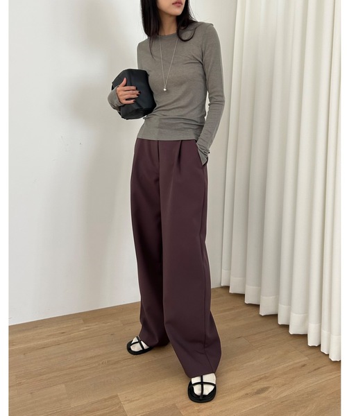 Didot.showroom(ディドット ショールーム)の「テンセル ウール スモーク シアーロンT(Tシャツ/カットソー・レディース・チャコールグレー/アイボリー/グレー・FREE)」の20枚目の写真