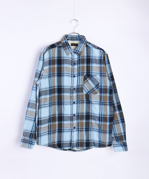 WESTSEA（ウエストシー）の「ビエラ風 裏ボア カジュアル チェックシャツ（シャツ/ブラウス・メンズ・オレンジ/ブラウン/ブルー/ブルー系その他/レッド/グリーン/ブルー系その他3/レッド系その他/ベージュ・L/M/LL）」の6枚目の写真