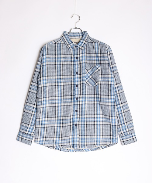 WESTSEA（ウエストシー）の「ビエラ風 裏ボア カジュアル チェックシャツ（シャツ/ブラウス・メンズ・オレンジ/ブラウン/ブルー/ブルー系その他/レッド/グリーン/ブルー系その他3/レッド系その他/ベージュ・L/M/LL）」の5枚目の写真