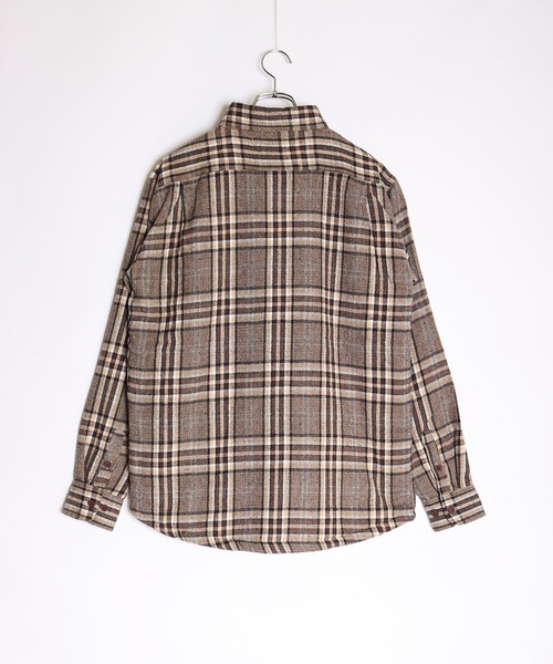 WESTSEA（ウエストシー）の「ビエラ風 裏ボア カジュアル チェックシャツ（シャツ/ブラウス・メンズ・オレンジ/ブラウン/ブルー/ブルー系その他/レッド/グリーン/ブルー系その他3/レッド系その他/ベージュ・L/M/LL）」の10枚目の写真