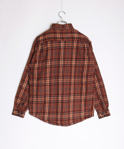 WESTSEA（ウエストシー）の「ビエラ風 裏ボア カジュアル チェックシャツ（シャツ/ブラウス・メンズ・オレンジ/ブラウン/ブルー/ブルー系その他/レッド/グリーン/ブルー系その他3/レッド系その他/ベージュ・L/M/LL）」の13枚目の写真
