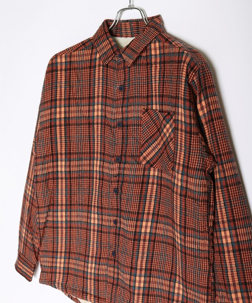 WESTSEA（ウエストシー）の「ビエラ風 裏ボア カジュアル チェックシャツ（シャツ/ブラウス・メンズ・オレンジ/ブラウン/ブルー/ブルー系その他/レッド/グリーン/ブルー系その他3/レッド系その他/ベージュ・L/M/LL）」の14枚目の写真