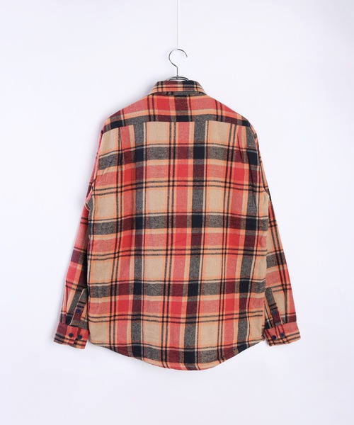 WESTSEA（ウエストシー）の「ビエラ風 裏ボア カジュアル チェックシャツ（シャツ/ブラウス・メンズ・オレンジ/ブラウン/ブルー/ブルー系その他/レッド/グリーン/ブルー系その他3/レッド系その他/ベージュ・L/M/LL）」の19枚目の写真