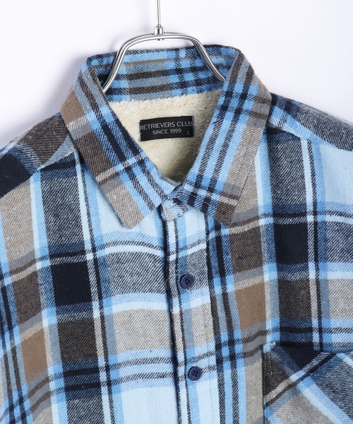 WESTSEA（ウエストシー）の「ビエラ風 裏ボア カジュアル チェックシャツ（シャツ/ブラウス・メンズ・オレンジ/ブラウン/ブルー/ブルー系その他/レッド/グリーン/ブルー系その他3/レッド系その他/ベージュ・L/M/LL）」の22枚目の写真