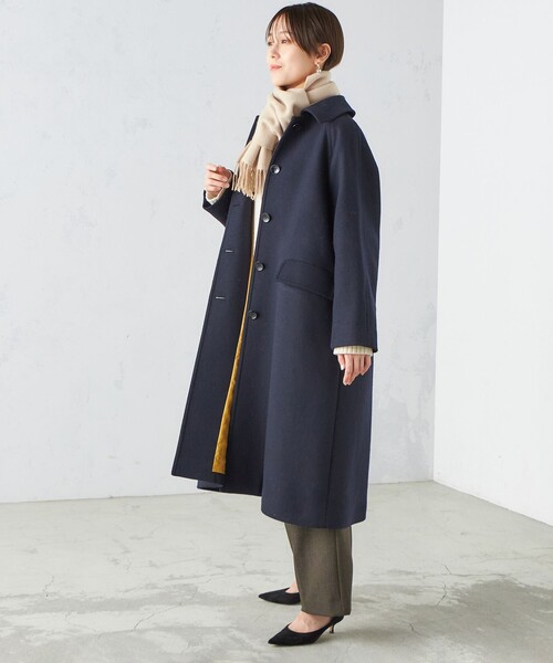 EPINGLER エピングラー ハイネック コート CASH NAVY セール】LA TORRE ステンカラー コート ◇（ステンカラーコート