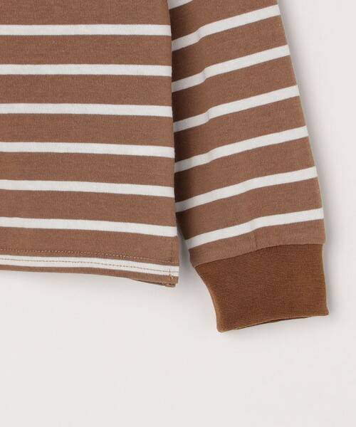 SHIPS any(シップス エニィ)の「SHIPS any: リンガーネック ボーダー 長袖 ポケット Tシャツ<KIDS>(Tシャツ/カットソー・キッズ・カーキ/ネイビー/ブルー/ブラック・M(125-135)/L(140-150)/S(110-120))」の14枚目の写真