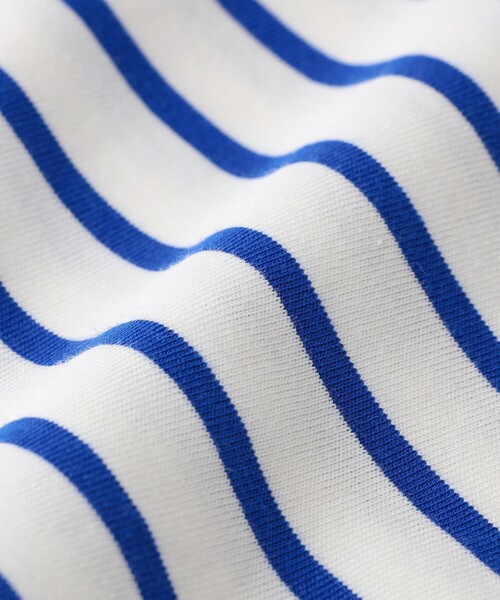 SHIPS any(シップス エニィ)の「SHIPS any: リンガーネック ボーダー 長袖 ポケット Tシャツ<KIDS>(Tシャツ/カットソー・キッズ・カーキ/ネイビー/ブルー/ブラック・M(125-135)/L(140-150)/S(110-120))」の7枚目の写真