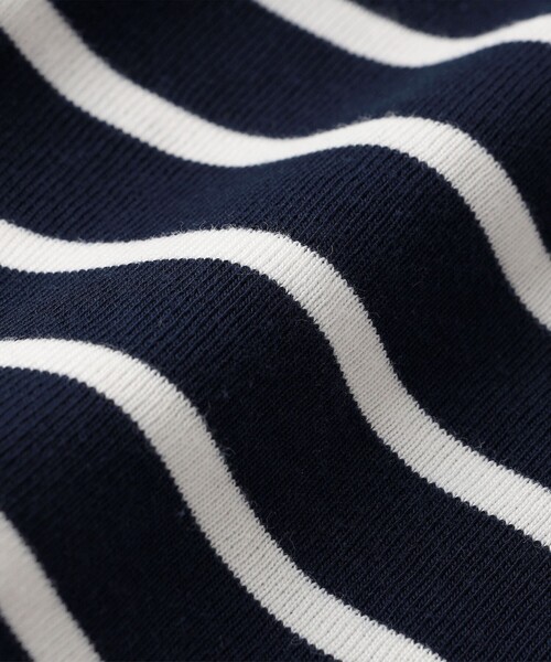 SHIPS any(シップス エニィ)の「SHIPS any: リンガーネック ボーダー 長袖 ポケット Tシャツ<KIDS>(Tシャツ/カットソー・キッズ・カーキ/ネイビー/ブルー/ブラック・M(125-135)/L(140-150)/S(110-120))」の5枚目の写真