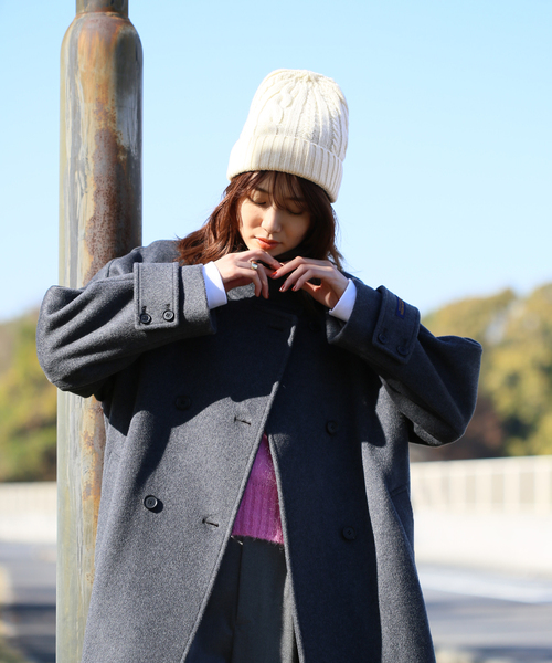 JOURNAL STANDARD relume（ジャーナルスタンダード　レリューム）の「【HTS / エイチティーエス】CABLE WATCH CAP：キャップ（ニットキャップ/ビーニー・レディース・ブルー/ブラック/ホワイト×ホワイト/ベージュ系その他・FREE）」の15枚目の写真