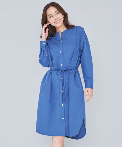 Arnold Palmer（アーノルドパーマー）の「ソフトコーデュロイ シャツ ワンピース（シャツワンピース・レディース・ベージュ/ブルー・S/L/M）」の2枚目の写真