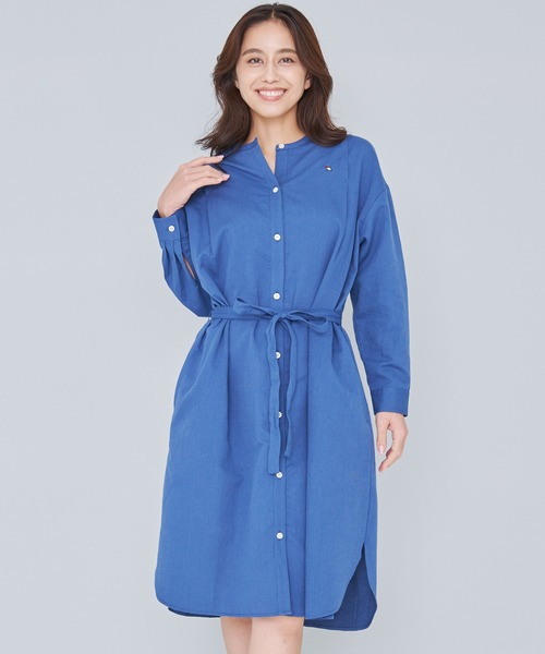 Arnold Palmer（アーノルドパーマー）の「ソフトコーデュロイ シャツ ワンピース（シャツワンピース・レディース・ベージュ/ブルー・S/L/M）」の13枚目の写真