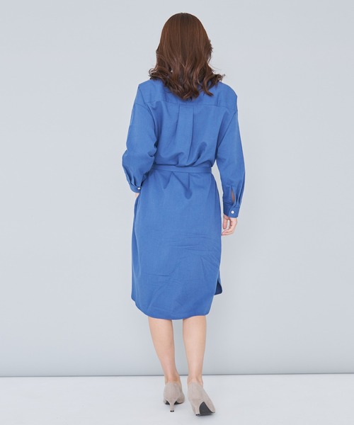 Arnold Palmer（アーノルドパーマー）の「ソフトコーデュロイ シャツ ワンピース（シャツワンピース・レディース・ベージュ/ブルー・S/L/M）」の18枚目の写真