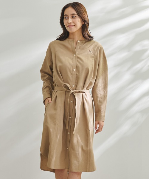 Arnold Palmer（アーノルドパーマー）の「ソフトコーデュロイ シャツ ワンピース（シャツワンピース・レディース・ベージュ/ブルー・S/L/M）」の10枚目の写真