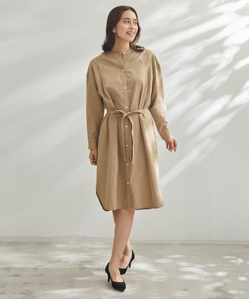 Arnold Palmer（アーノルドパーマー）の「ソフトコーデュロイ シャツ ワンピース（シャツワンピース・レディース・ベージュ/ブルー・S/L/M）」の11枚目の写真