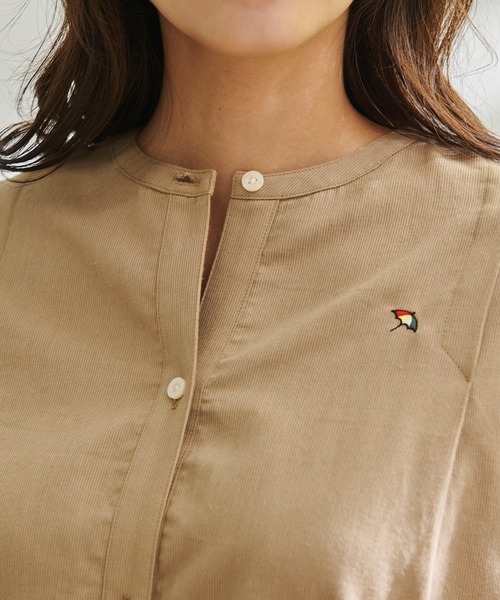 Arnold Palmer（アーノルドパーマー）の「ソフトコーデュロイ シャツ ワンピース（シャツワンピース・レディース・ベージュ/ブルー・S/L/M）」の3枚目の写真