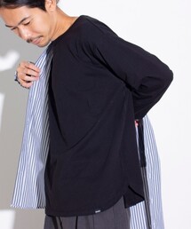 【GLOSTER/グロスター】レイヤードラウンド長袖Tシャツ オールマイティー AlmighTee