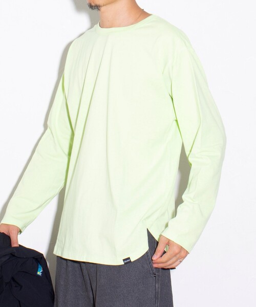 GLOSTER(グロスター)の「【GLOSTER/グロスター】レイヤードラウンド長袖Tシャツ オールマイティー AlmighTee(Tシャツ/カットソー・メンズ・ミント/ライトグレー/ホワイト/ブラック・S/M/L)」の13枚目の写真