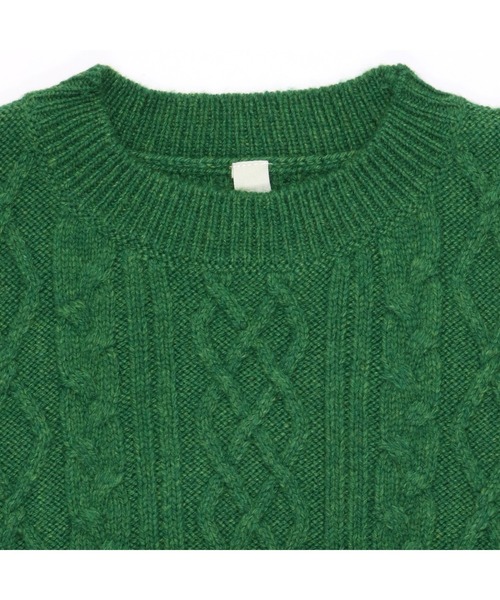 Pitta Re:)（ピッタリ）の「ラムウール混 ケーブルニットベスト（ベスト・レディース・グリーン/モカ/チャコール・L/M）」の13枚目の写真