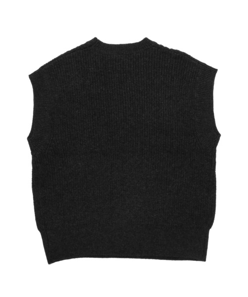 Pitta Re:)（ピッタリ）の「ラムウール混 ケーブルニットベスト（ベスト・レディース・グリーン/モカ/チャコール・L/M）」の7枚目の写真