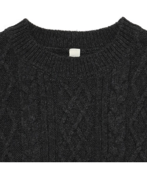 Pitta Re:)（ピッタリ）の「ラムウール混 ケーブルニットベスト（ベスト・レディース・グリーン/モカ/チャコール・L/M）」の8枚目の写真