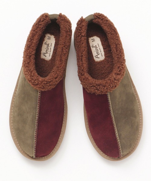 チャイハネ（チャイハネ）の「【チャイハネ】ボアシュサボシューズ（その他シューズ・レディース・ブラウン/ピンク/カーキ/チャコール・M/L）」の3枚目の写真