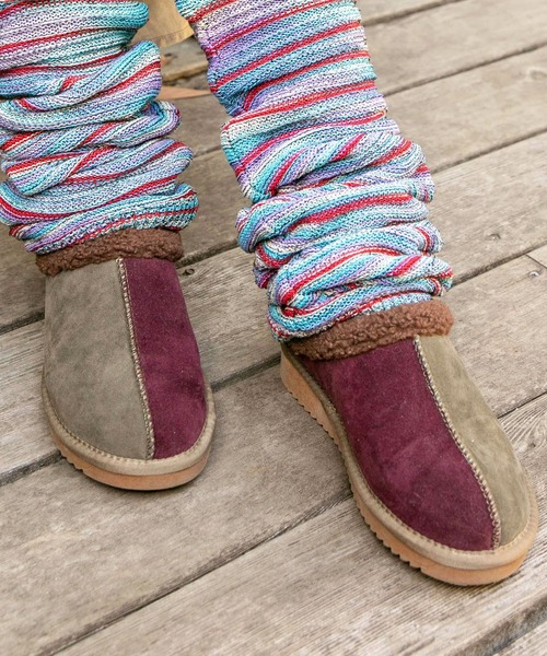 チャイハネ（チャイハネ）の「【チャイハネ】ボアシュサボシューズ（その他シューズ・レディース・ブラウン/ピンク/カーキ/チャコール・M/L）」の11枚目の写真