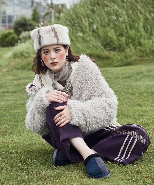 チャイハネ（チャイハネ）の「【チャイハネ】ボアシュサボシューズ（その他シューズ・レディース・ブラウン/ピンク/カーキ/チャコール・M/L）」の17枚目の写真