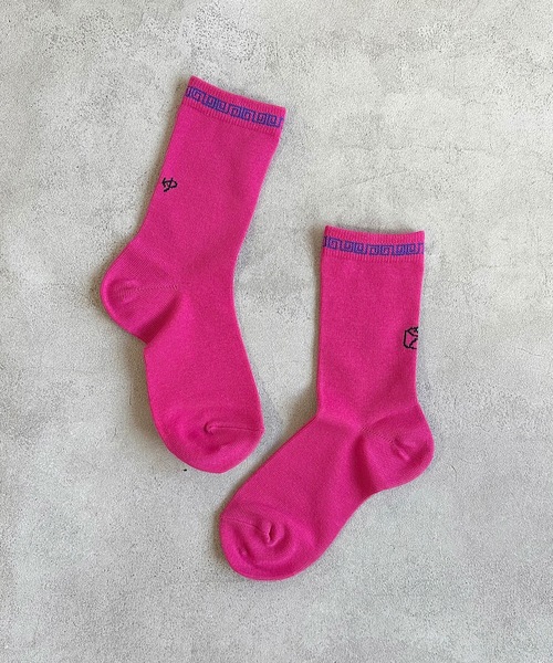 MARKEY'S（マーキーズ）の「クルーソックス/しゅ（19～22cm）（ソックス/靴下・キッズ・オフホワイト/ピンク/イエロー・M/L）」の3枚目の写真