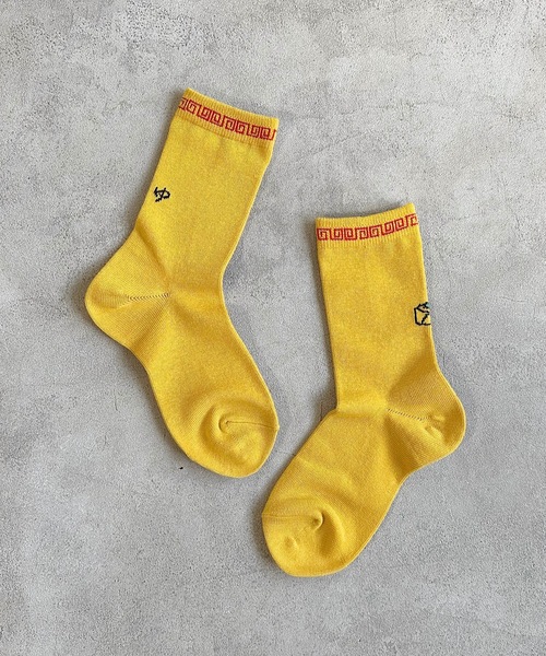 MARKEY'S（マーキーズ）の「クルーソックス/しゅ（19～22cm）（ソックス/靴下・キッズ・オフホワイト/ピンク/イエロー・M/L）」の2枚目の写真