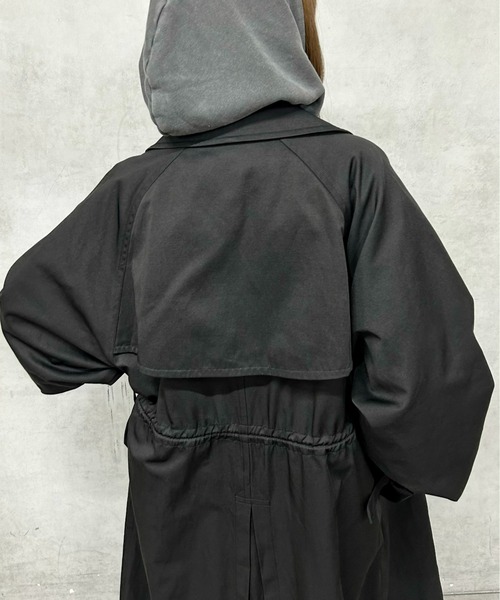 Six M(シックスエム)の「【Six M/シックスエム】ビッグトレンチコート(トレンチコート・レディース・ベージュ/チャコールグレー/ブラック・FREE)」の9枚目の写真