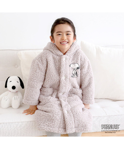 セール】【 もふもふSNOOPY 着る毛布 キッズ 】 ルームウェア