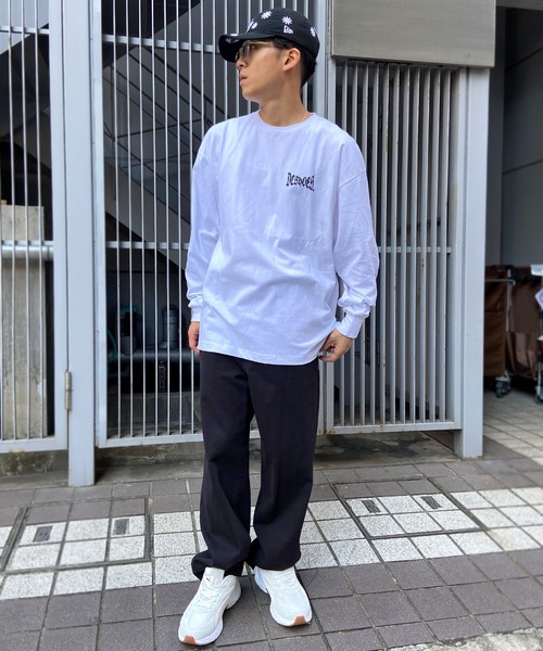 DC（ディーシー）の「DC/ディーシー ロンT バックプリント スリーブプリント ヘビーウェイト DLT241014（Tシャツ/カットソー・メンズ・ブラック/ホワイト/ベージュ・M/XL/L）」の7枚目の写真