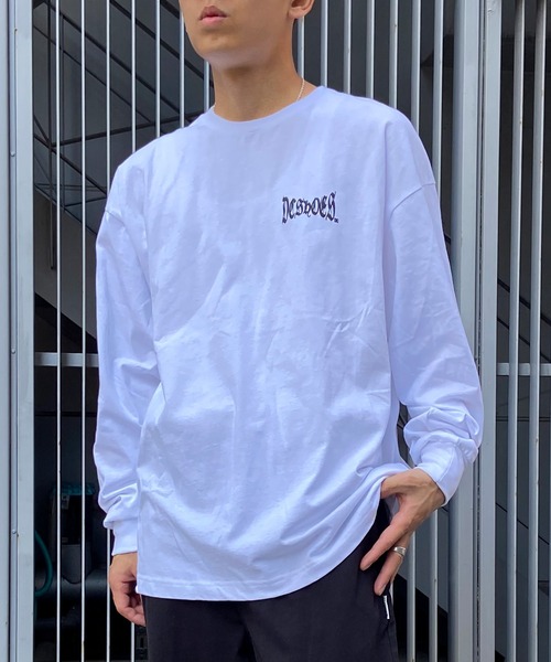 DC（ディーシー）の「DC/ディーシー ロンT バックプリント スリーブプリント ヘビーウェイト DLT241014（Tシャツ/カットソー・メンズ・ブラック/ホワイト/ベージュ・M/XL/L）」の13枚目の写真