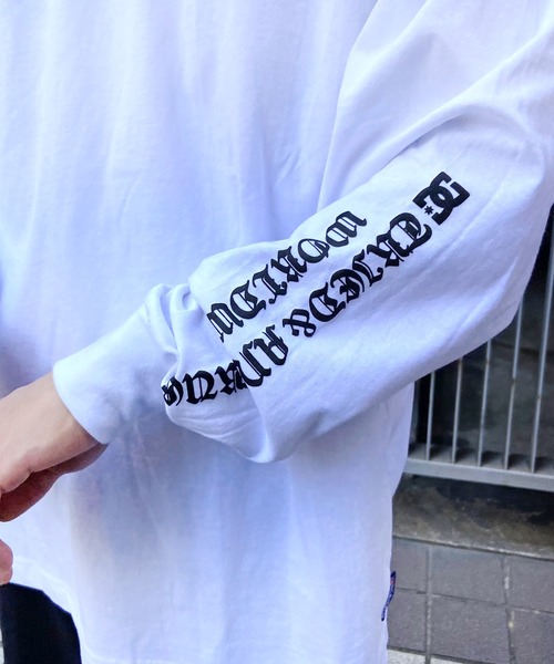DC（ディーシー）の「DC/ディーシー ロンT バックプリント スリーブプリント ヘビーウェイト DLT241014（Tシャツ/カットソー・メンズ・ブラック/ホワイト/ベージュ・M/XL/L）」の15枚目の写真
