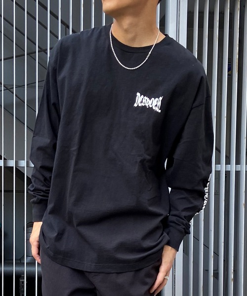 DC（ディーシー）の「DC/ディーシー ロンT バックプリント スリーブプリント ヘビーウェイト DLT241014（Tシャツ/カットソー・メンズ・ブラック/ホワイト/ベージュ・M/XL/L）」の10枚目の写真