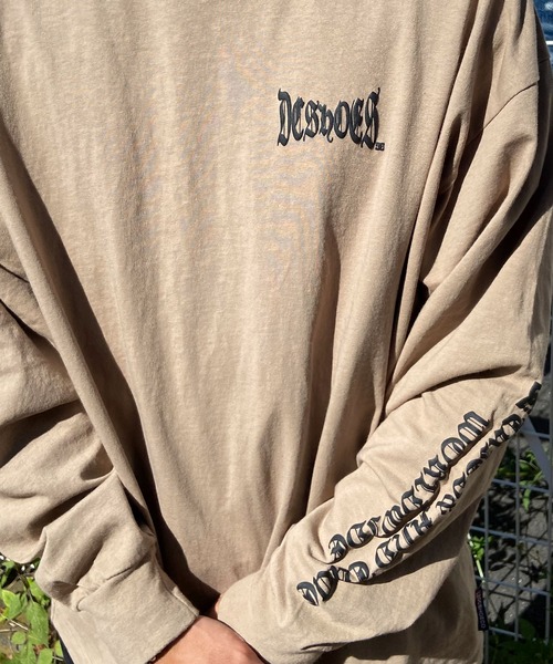 DC（ディーシー）の「DC/ディーシー ロンT バックプリント スリーブプリント ヘビーウェイト DLT241014（Tシャツ/カットソー・メンズ・ブラック/ホワイト/ベージュ・M/XL/L）」の6枚目の写真
