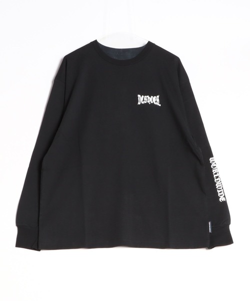 DC（ディーシー）の「DC/ディーシー ロンT バックプリント スリーブプリント ヘビーウェイト DLT241014（Tシャツ/カットソー・メンズ・ブラック/ホワイト/ベージュ・M/XL/L）」の22枚目の写真