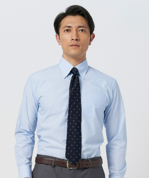 TOKYO SHIRTS(トウキョウシャツ)の「絹100% ベーシックネクタイ(ネクタイ・メンズ・ネイビー系3/ネイビー系5/ネイビー系9/ネイビー系1/ネイビー系6/ネイビー系/ネイビー系8/ネイビー系4/ネイビー系7/ネイビー系2・FREE)」の3枚目の写真