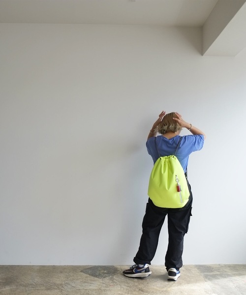 COMMON WARE（コモンウェアー）の「EM:cheek knapsack チークナップサック（バックパック/リュック・レディース・ブラック/グリーン/ピンク/イエロー・FREE）」の9枚目の写真