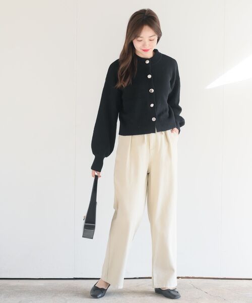 rps（アールピーエス）の「ハトメワイドパンツ（スラックス・レディース・インディゴブルー/ブルー/アイボリー・フリー）」の4枚目の写真