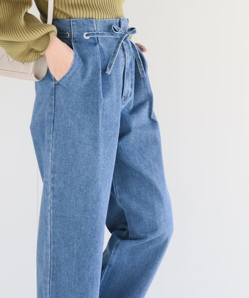 rps（アールピーエス）の「ハトメワイドパンツ（スラックス・レディース・インディゴブルー/ブルー/アイボリー・フリー）」の6枚目の写真