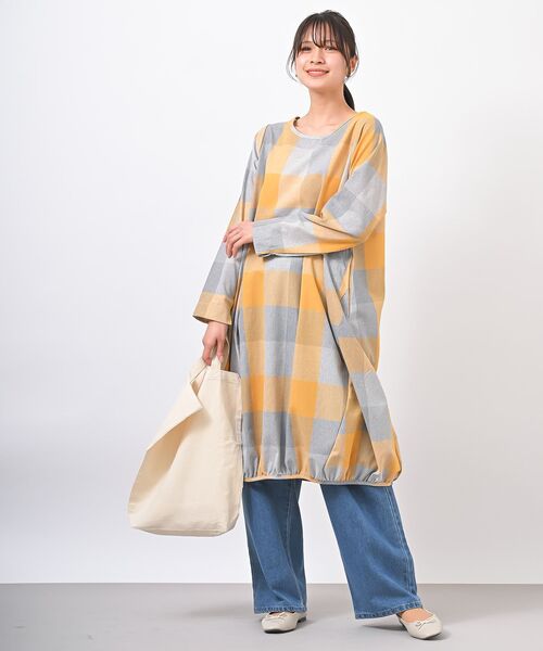 rps（アールピーエス）の「ハトメワイドパンツ（スラックス・レディース・インディゴブルー/ブルー/アイボリー・フリー）」の15枚目の写真