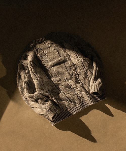 HUF（ハフ）の「CLASSIC H CABLE SWEATER / HUF セーター ニット（ニット/セーター・メンズ・ベージュ/グレー・LARGE/X-LARGE/MEDIUM/XX-LARGE/SMALL）」の17枚目の写真