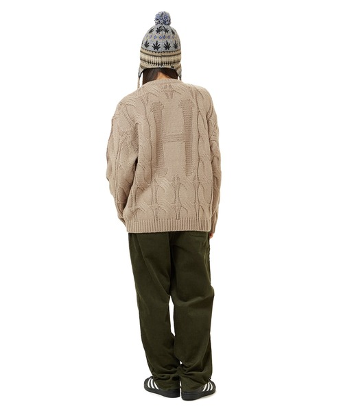 HUF（ハフ）の「CLASSIC H CABLE SWEATER / HUF セーター ニット（ニット/セーター・メンズ・ベージュ/グレー・LARGE/X-LARGE/MEDIUM/XX-LARGE/SMALL）」の16枚目の写真