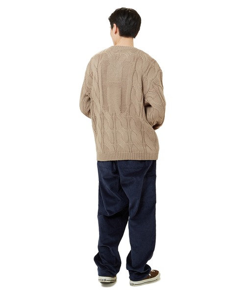 HUF（ハフ）の「CLASSIC H CABLE SWEATER / HUF セーター ニット（ニット/セーター・メンズ・ベージュ/グレー・LARGE/X-LARGE/MEDIUM/XX-LARGE/SMALL）」の3枚目の写真