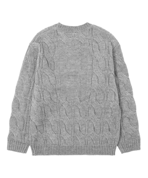 HUF（ハフ）の「CLASSIC H CABLE SWEATER / HUF セーター ニット（ニット/セーター・メンズ・ベージュ/グレー・LARGE/X-LARGE/MEDIUM/XX-LARGE/SMALL）」の5枚目の写真